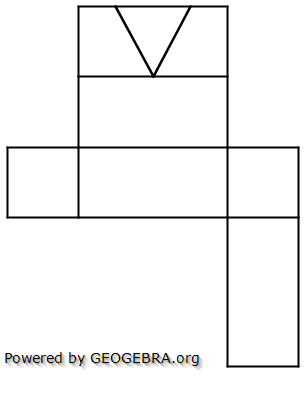 Die Zeichnung zeigt die Netzabwicklung des Körpers mit einem Teil des Streckenzuges ABCDEA. (Realschulabschluss Streckenzüge und Flächen Übungen Aufgabengraphik A1-3 (Realschulabschluss Streckenzüge und Flächen Übungen Aufgabengraphik A1-3/© by www.fit-in-mathe-online.de)