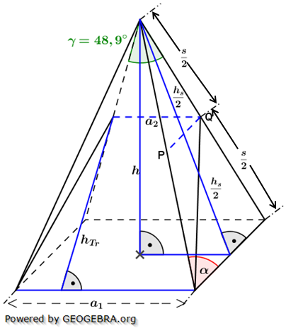 Realschulabschluss Streckenzüge und Flächen Lösungs-Graphik Übungsaufgabe A3/© by www.fit-in-mathe-online.de