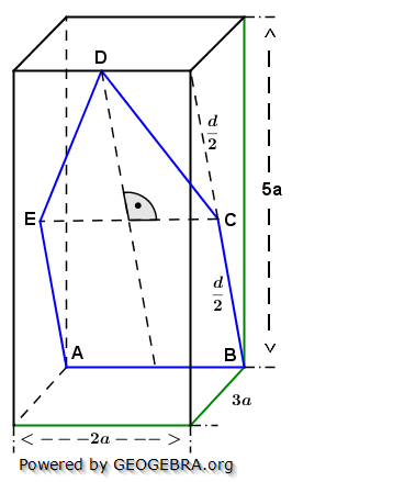 Realschulabschluss Streckenzüge und Flächen Lösungs-Graphik Übungsaufgabe A5/© by www.fit-in-mathe-online.de
