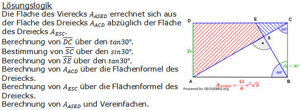 Realschulabschluss Trigonometrie Wahlteil W3b2004 Lösung Bild 1/© by www.fit-in-mathe-online.de