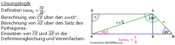 Realschulabschluss Trigonometrie Wahlteil W1b2005 Lösung Bild 1/© by www.fit-in-mathe-online.de