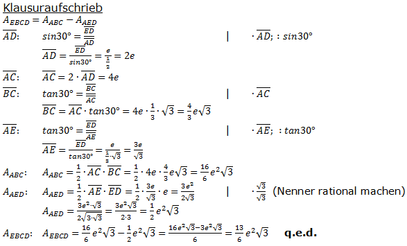 Realschulabschluss Trigonometrie Wahlteil W1b2007 Lösung Bild 2/© by www.fit-in-mathe-online.de