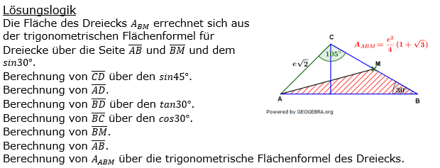 Realschulabschluss Trigonometrie Wahlteil W1b2008 Lösung Bild 1/© by www.fit-in-mathe-online.de