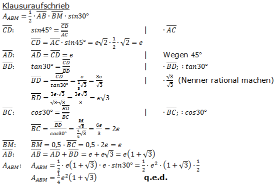 Realschulabschluss Trigonometrie Wahlteil W1b2008 Lösung Bild 2/© by www.fit-in-mathe-online.de