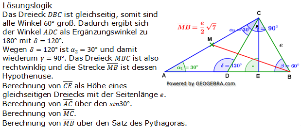 Realschulabschluss Trigonometrie Wahlteil W1b2010 Lösung Bild 1/© by www.fit-in-mathe-online.de