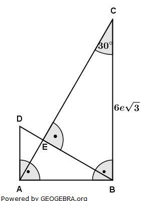 Das Dreieck ABC und ABD haben die Seite AB  gemeinsam. Zeigen Sie ohne Verwendung gerundeter Werte, dass gilt: (Realschulabschluss Wahlteilaufgaben Trigonometrie Aufgabengraphik W1b2012/© by www.fit-in-mathe-online.de)