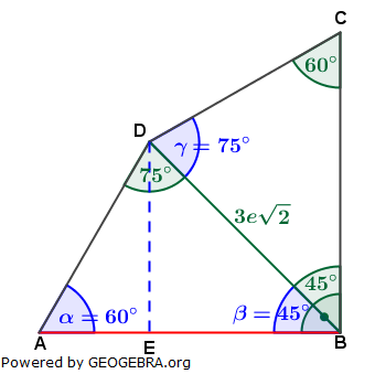 Realschulabschluss Trigonometrie Wahlteil W1b2013 Lösungs-Graphik/© by www.fit-in-mathe-online.de