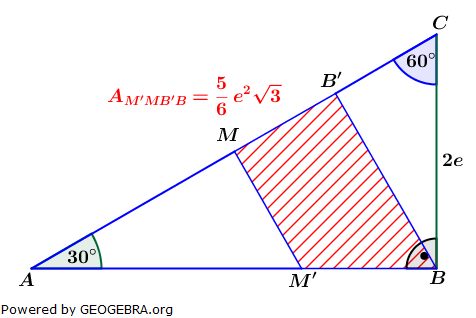 Realschulabschluss Trigonometrie Wahlteil W1b2014 Lösungs-Graphik/© by www.fit-in-mathe-online.de