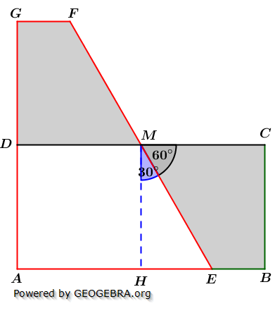 Realschulabschluss Trigonometrie Wahlteil W1b2015 Lösungs-Graphik/© by www.fit-in-mathe-online.de
