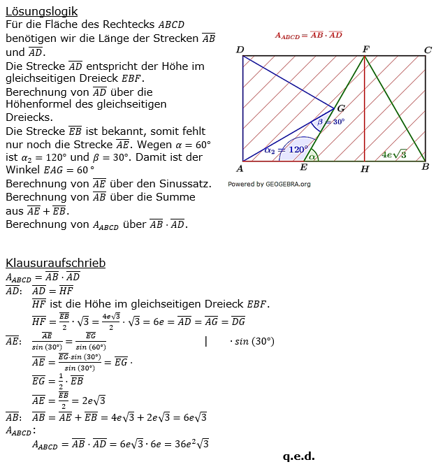 Realschulabschluss Trigonometrie Wahlteil W1b2020 Lösung Bild 1/© by www.fit-in-mathe-online.de