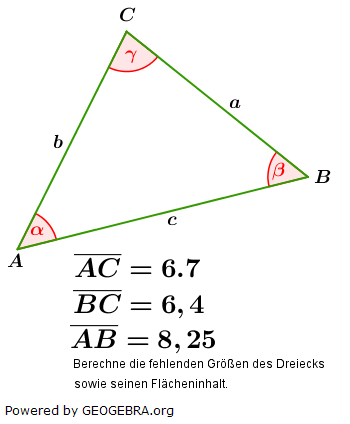 Winkel über Sinussatz der trigonometrischen Funktionen/© by www.fit-in-mathe-online.de
