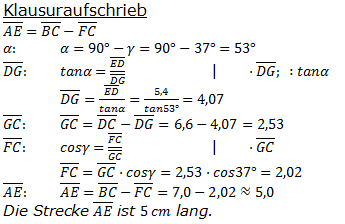 Realschulabschluss Trigonometrie Pflichtteil P42003 Lösung Bild 2/© by www.fit-in-mathe-online.de