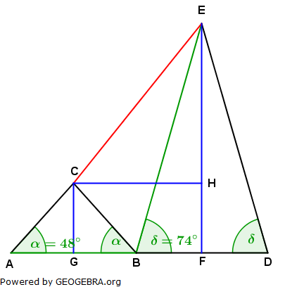 Realschulabschluss Trigonometrie Pflichtteil P62005 Lösungs-Graphik/© by www.fit-in-mathe-online.de