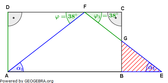 Realschulabschluss Trigonometrie Pflichtteil P12008 Lösungs-Graphik/© by www.fit-in-mathe-online.de