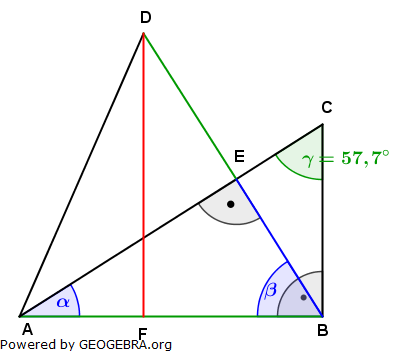 Realschulabschluss Trigonometrie Pflichtteil P22009 Lösungs-Graphik/© by www.fit-in-mathe-online.de