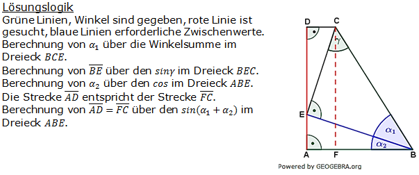 Realschulabschluss Trigonometrie Pflichtteil P12013 Lösung Bild 1/© by www.fit-in-mathe-online.de