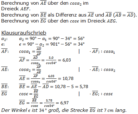 Realschulabschluss Trigonometrie Pflichtteil P22013 Lösung Bild 2/© by www.fit-in-mathe-online.de
