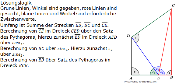 Realschulabschluss Trigonometrie Pflichtteil P12014 Lösung Bild 1/© by www.fit-in-mathe-online.de