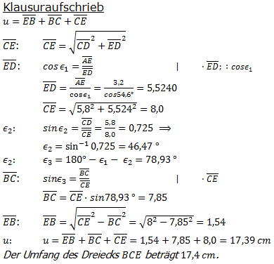 Realschulabschluss Trigonometrie Pflichtteil P12014 Lösung Bild 2/© by www.fit-in-mathe-online.de