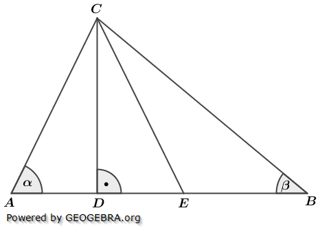 Im Dreieck ABC gilt: (Realschulabschluss Pflichtteilaufgaben Trigonometrie Aufgabengraphik P12015/© by www.fit-in-mathe-online.de)