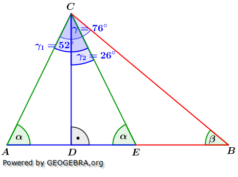 Realschulabschluss Trigonometrie Pflichtteil P15011u Lösungs-Graphik/© by www.fit-in-mathe-online.de
