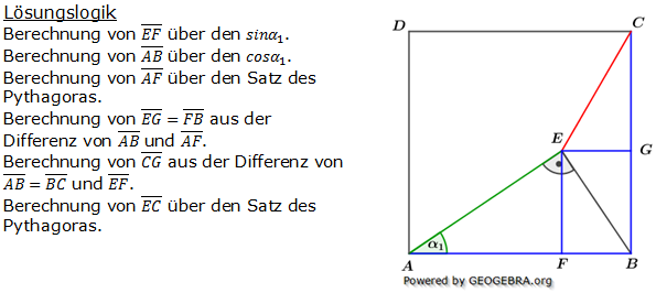 Realschulabschluss Trigonometrie Pflichtteil P22015 Lösung Bild 1/© by www.fit-in-mathe-online.de