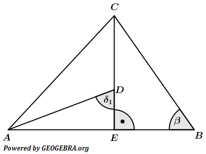Gegeben ist das Dreieck ABC. (Realschulabschluss Pflichtteilaufgaben Trigonometrie Aufgabengraphik P12016/© by www.fit-in-mathe-online.de)