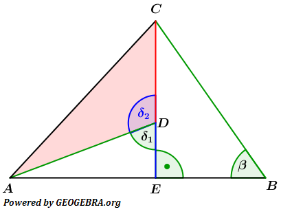 Realschulabschluss Trigonometrie Pflichtteil P12016 Lösungsgraphik/© by www.fit-in-mathe-online.de