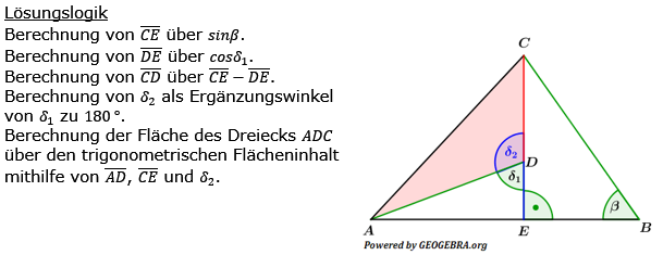 Realschulabschluss Trigonometrie Pflichtteil P12016 Lösung Bild 1/© by www.fit-in-mathe-online.de