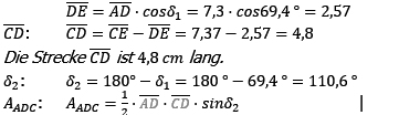Realschulabschluss Trigonometrie Pflichtteil P12016 Lösung Bild 3/© by www.fit-in-mathe-online.de