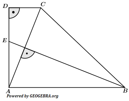 Im rechtwinkligen Trapez ABCD sind gegeben: (Realschulabschluss Pflichtteilaufgaben Trigonometrie Aufgabengraphik P22016/© by www.fit-in-mathe-online.de)