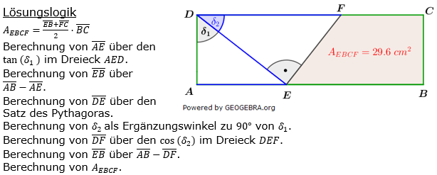 Realschulabschluss Trigonometrie Pflichtteil P12018 Lösung Bild 1/© by www.fit-in-mathe-online.de