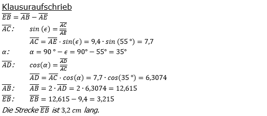 Realschulabschluss Trigonometrie Pflichtteil P22018 Lösung Bild 2/© by www.fit-in-mathe-online.de