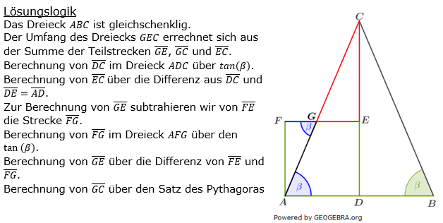 Realschulabschluss Trigonometrie Pflichtteil P2101L02 Lösung Bild 1/© by www.fit-in-mathe-online.de