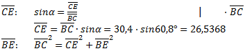Realschulabschluss Trigonometrie Übungsaufgabe A02 Lösung Bild 2/© by www.fit-in-mathe-online.de