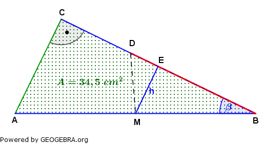 Realschulabschluss Trigonometrie Wahlteil W4b2006 Lösungs-Graphik umständlich/© by www.fit-in-mathe-online.de