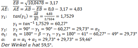 Realschulabschluss Trigonometrie Wahlteil W1a2008 Lösung Bild 3/© by www.fit-in-mathe-online.de