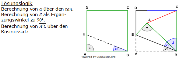 Realschulabschluss Trigonometrie Wahlteil W4b2010 Lösung Bild 1/© by www.fit-in-mathe-online.de