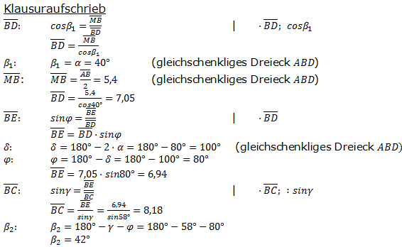 Realschulabschluss Trigonometrie Wahlteil W1a2011 Lösung Bild 2u/© by www.fit-in-mathe-online.de