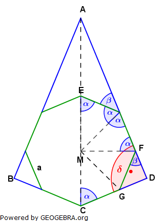 Realschulabschluss Trigonometrie Wahlteil W1b2011 Lösungs-Graphik/© by www.fit-in-mathe-online.de