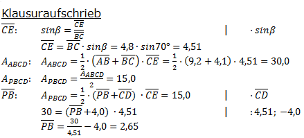 Realschulabschluss Trigonometrie Wahlteil W1a2012 Lösung Bild 2/© by www.fit-in-mathe-online.de