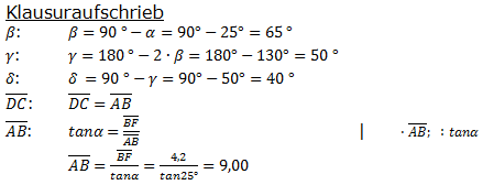 Realschulabschluss Trigonometrie Wahlteil W1a2014 Lösung Bild 2/© by www.fit-in-mathe-online.de