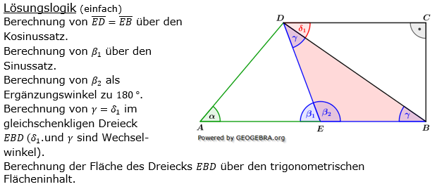 Realschulabschluss Trigonometrie Wahlteil W1a2015 Lösung Bild 1/© by www.fit-in-mathe-online.de