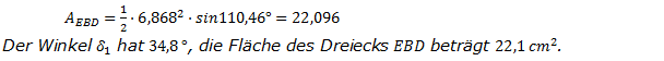 Realschulabschluss Trigonometrie Wahlteil W1a2015 Lösung Bild 6/© by www.fit-in-mathe-online.de