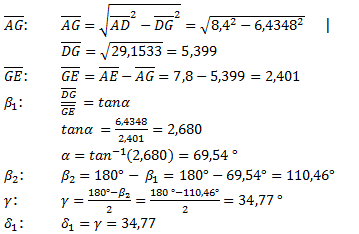 Realschulabschluss Trigonometrie Wahlteil W1a2015 Lösung Bild 3u/© by www.fit-in-mathe-online.de
