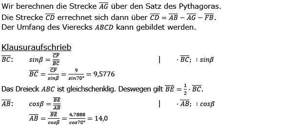 Realschulabschluss Trigonometrie Wahlteil W1a2016 Lösung Bild 2/© by www.fit-in-mathe-online.de