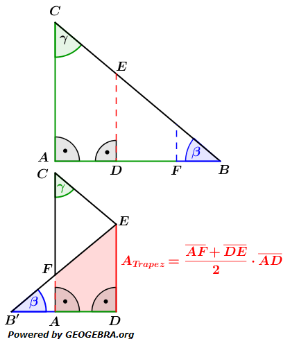 Realschulabschluss Trigonometrie Wahlteil W1b2016 Lösungs-Graphik/© by www.fit-in-mathe-online.de