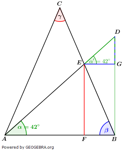 Realschulabschluss Trigonometrie Wahlteil W1a2017 Lösungs-Graphik/© by www.fit-in-mathe-online.de