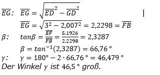 Realschulabschluss Trigonometrie Wahlteil W1a2017 Lösung Bild 3/© by www.fit-in-mathe-online.de
