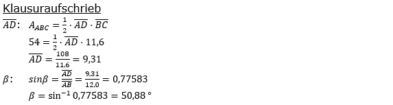 Realschulabschluss Trigonometrie Wahlteil W1a2018 Lösung Bild 2/© by www.fit-in-mathe-online.de